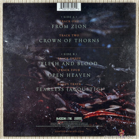 For Today ‎– Prevailer vinyl record back cover