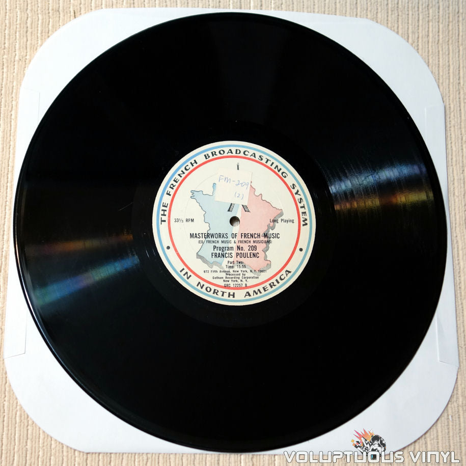 Francis Poulenc, Arthur Honegger ‎– Masterworks Of French Music: Program 209 & 210 vinyl record