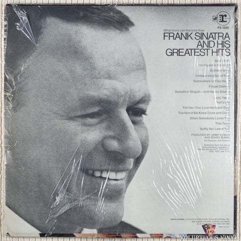 Frank Sinatra – Frank Sinatra's Greatest Hits vinyl record back cover