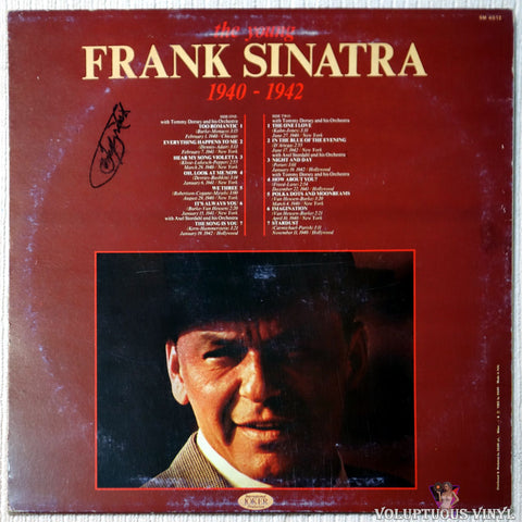 Frank Sinatra ‎– The Young Frank Sinatra 1940-1942 vinyl record back cover