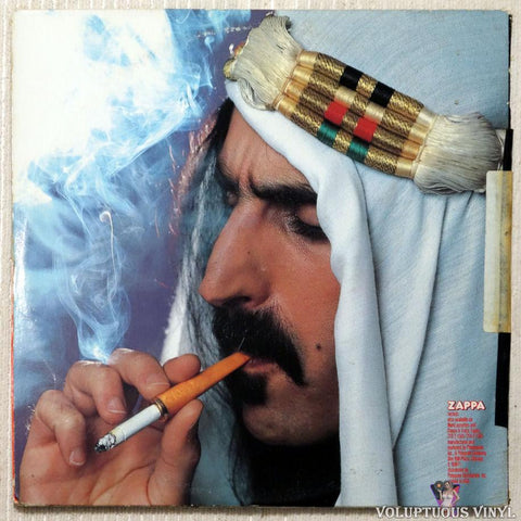 Frank Zappa ‎– Sheik Yerbouti vinyl record back cover