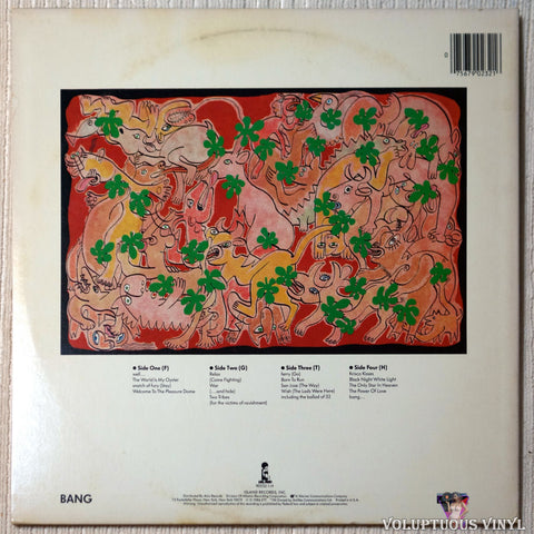 Frankie Goes To Hollywood ‎– Welcome To The Pleasuredome vinyl record back cover