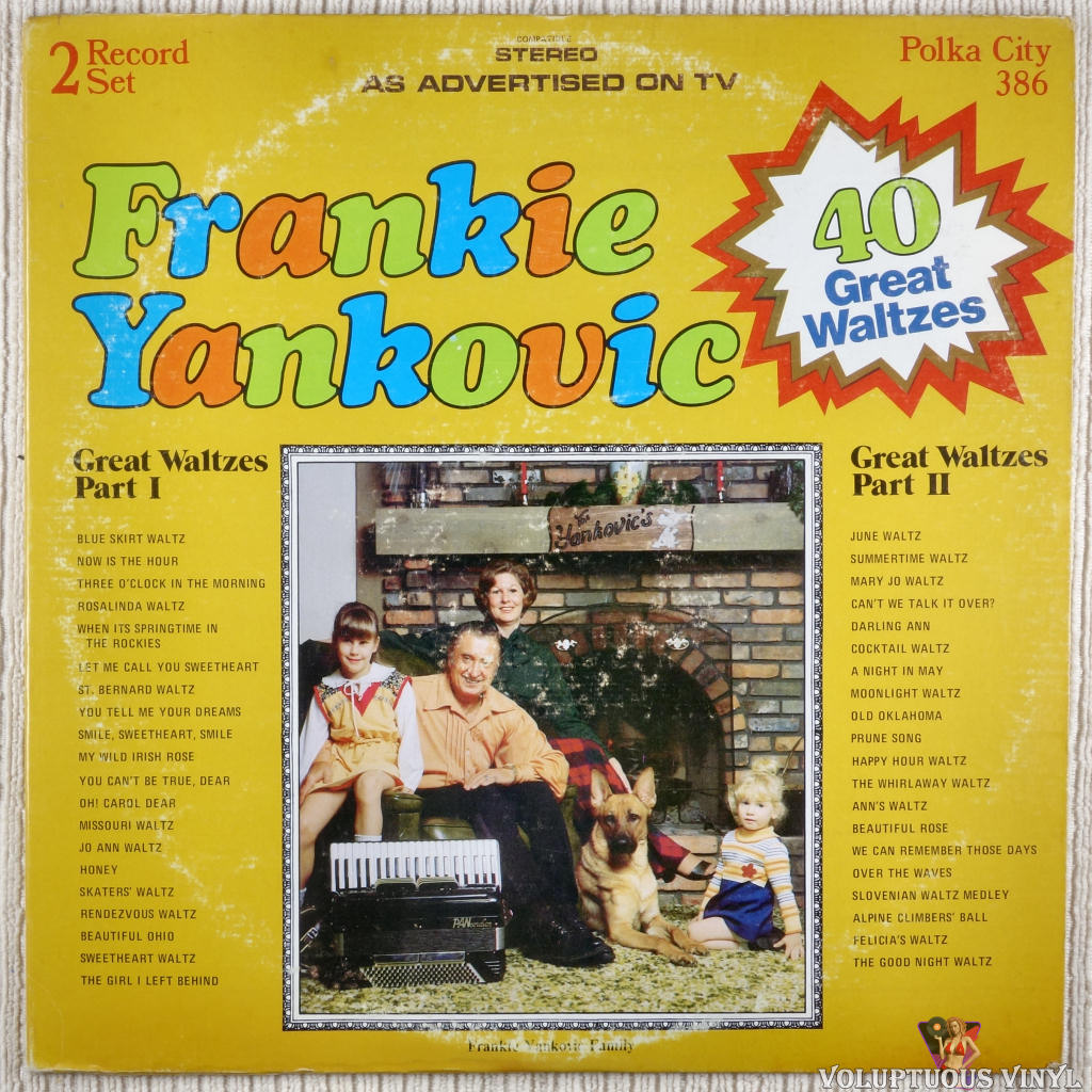 Frankie Yankovic – 40 Great Waltzes vinyl record front cover