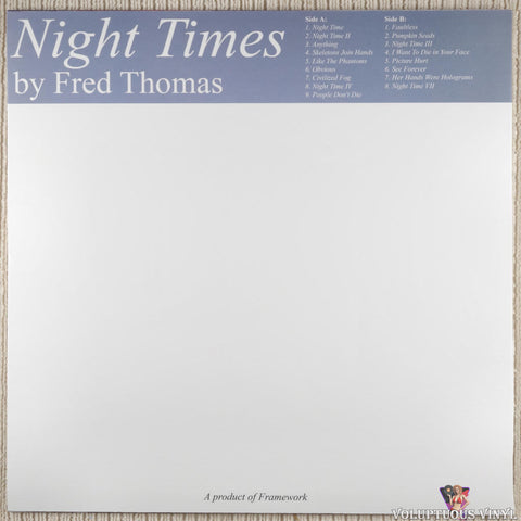 Fred Thomas ‎– Night Times vinyl record back cover
