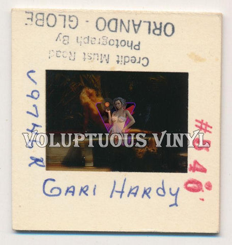 Gari Hardy Platinum Blonde Bombshell Nude Sunbathing 1960's Color Transparency