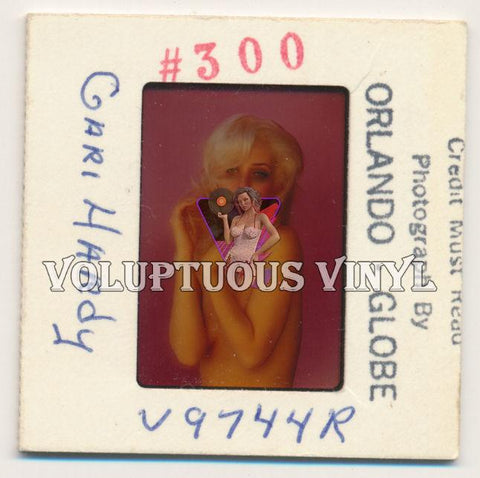 Gari Hardy Platinum Blonde Bombshell Covered Topless Portrait 1960's Color Transparency