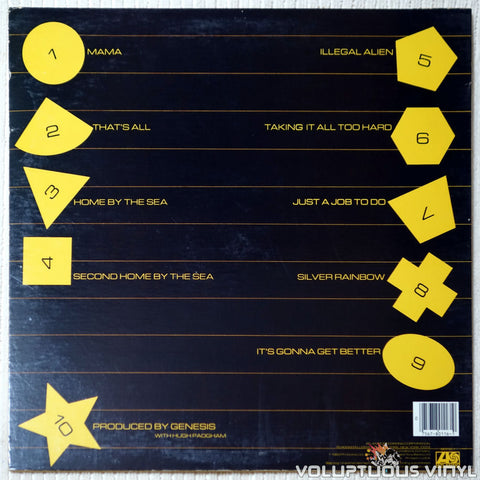 Genesis ‎– Genesis - Vinyl Record - Back Cover