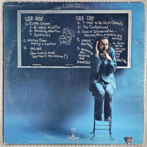 George Carlin – Class Clown vinyl record back cover