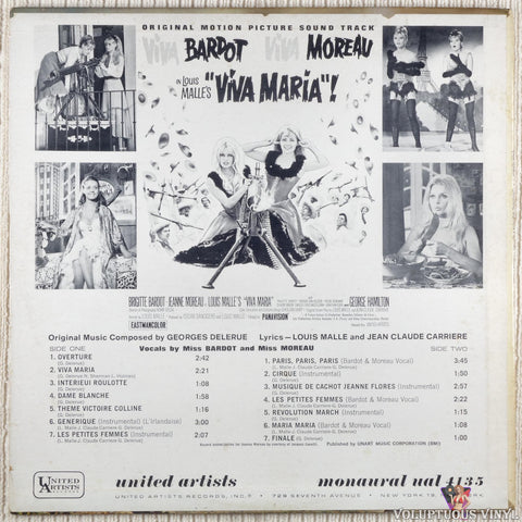 Georges Delerue – Viva Maria! vinyl record back cover