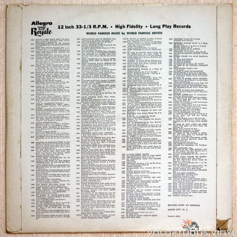 Georgia Gibbs ‎– Sings With Earl Hagen's Orchestra - Vinyl Record - Back Cover