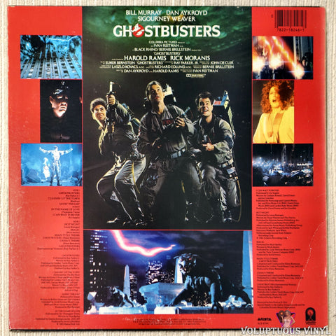 Various ‎– Ghostbusters (Original Soundtrack) vinyl record back cover