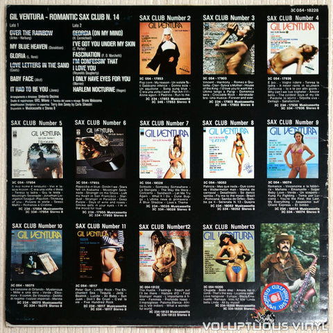 Gil Ventura ‎– Sax Club Number 14 - Vinyl Record - Back Cover