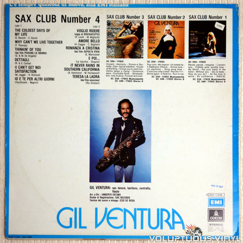 Gil Ventura ‎– Sax Club Number 4 - Vinyl Record - Back Cover