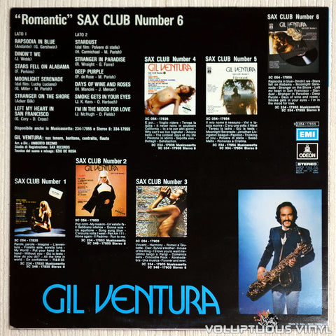  Gil Ventura ‎– Sax Club - Number 6 "Romantic" - Vinyl Record - Back Cover