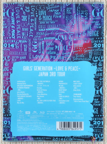 Girls' Generation – Girls' Generation -Love & Peace- Japan 3rd Tour (2014) Blu-ray, Japanese Press
