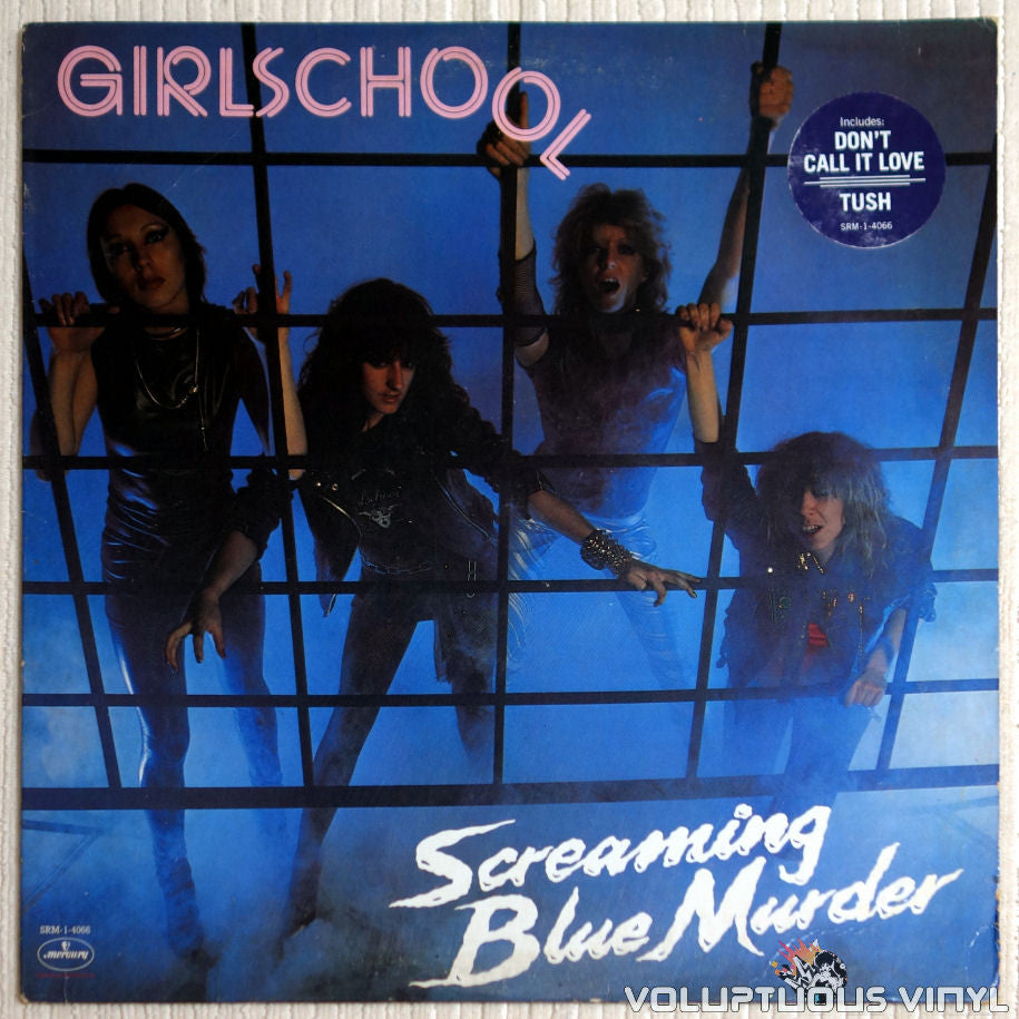 Girlschool ‎– Screaming Blue Murder - Vinyl Record - Front Cover