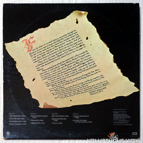 Grand Funk Railroad ‎– Mark, Don & Mel 1969-71 vinyl record back cover