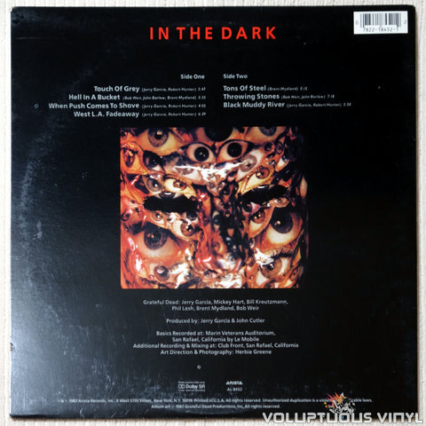 Grateful Dead ‎– In The Dark - Vinyl Record - Back Cover