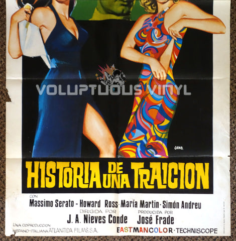 The Great Swindle 1971 Spanish 1-Sheet Movie Poster for Spanish Giallo with Marisa Mell & Sylva Koscina - Bottom Half
