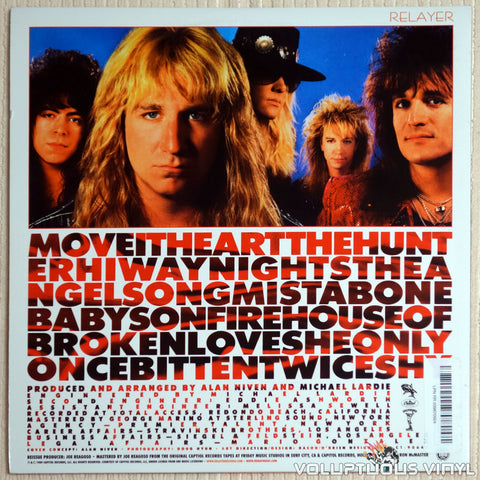Great White ‎– Twice Shy - Vinyl Record - Back Cover