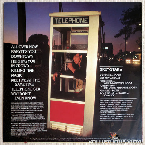 Grey-Star ‎– Telephone Sex - Vinyl Record - Front Cover