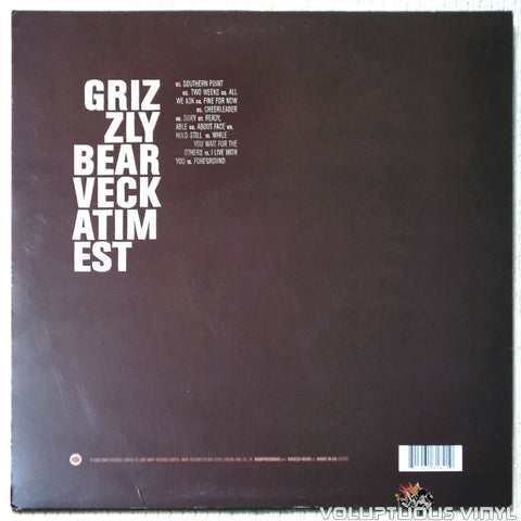 Grizzly Bear ‎– Veckatimest vinyl record back cover