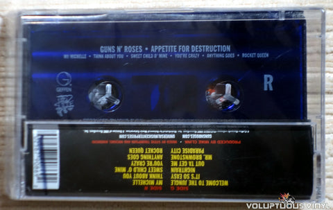 Guns N' Roses ‎– Appetite For Destruction cassette tape back