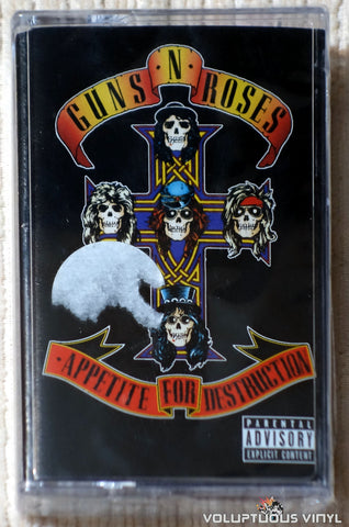 Guns N' Roses ‎– Appetite For Destruction cassette tape front