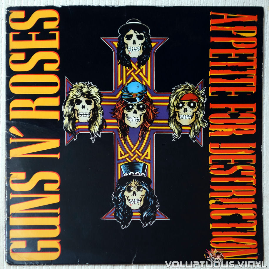 Guns N' Roses ‎– Appetite For Destruction vinyl record front cover