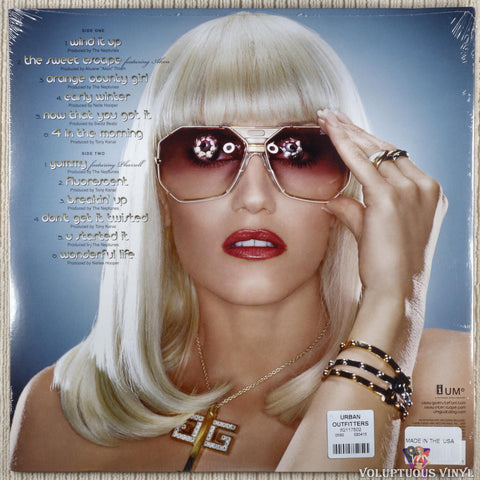 Gwen Stefani ‎– The Sweet Escape vinyl record back cover