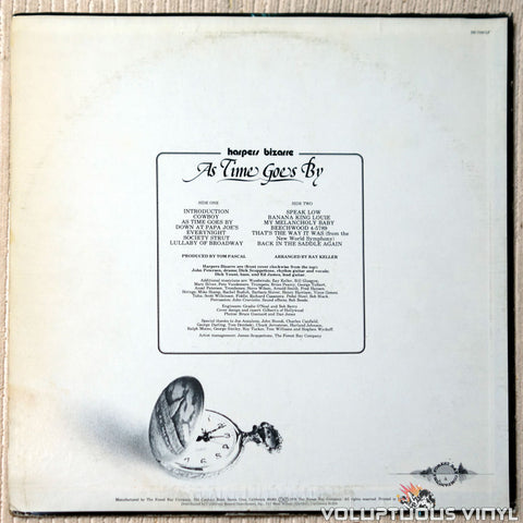 Harpers Bizarre ‎– As Time Goes By vinyl record back cover