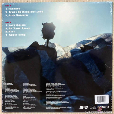 Haru Nemuri ‎– Lovetheism vinyl record back cover