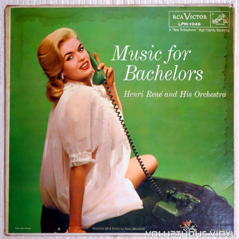 Henri René And His Orchestra – Music For Bachelors vinyl record front cover