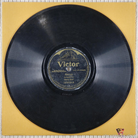 Henry Burr / Jack Smith (The Whispering Baritone) – Always / When Autumn Leaves Are Falling (1926) 10" Shellac