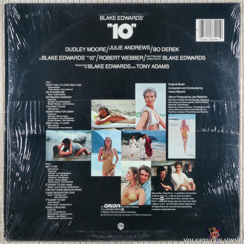 Henry Mancini – 10 - Original Motion Picture Soundtrack vinyl record back cover