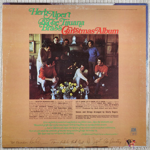 Herb Alpert & The Tijuana Brass – Christmas Album vinyl record back cover