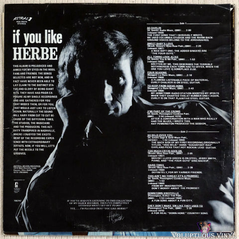 Herbe Smith ‎– If You Like Herbe vinyl record back cover
