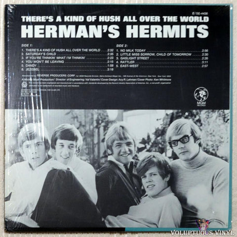 Herman's Hermits ‎– There's A Kind Of Hush All Over The World vinyl record back cover