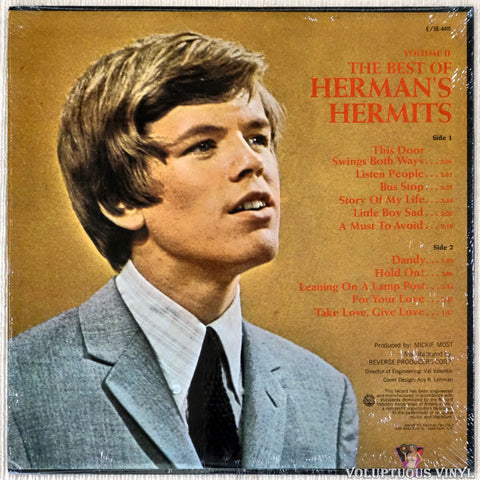 Herman's Hermits ‎– Volume 2: The Best Of Herman's Hermits vinyl record back cover