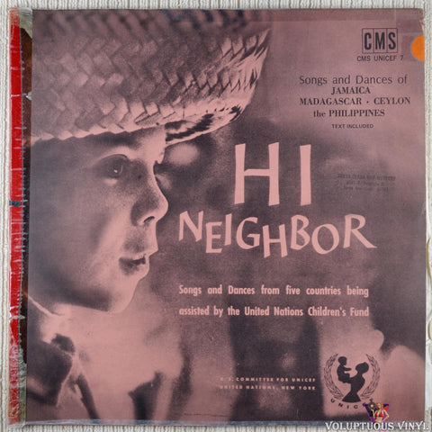 Unknown Artist ‎– Hi Neighbor Record 7: Songs And Dances Of Jamaica, Madagascar, Ceylon And The Philippines vinyl record front cover