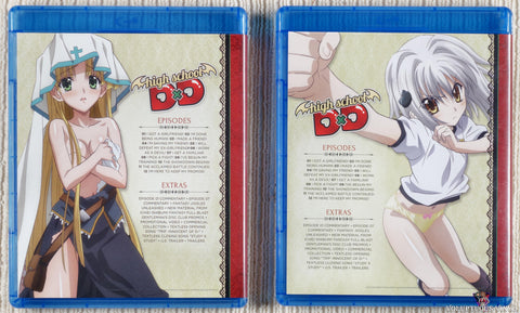 High School DxD limited edition Blu-ray / DVD back covers