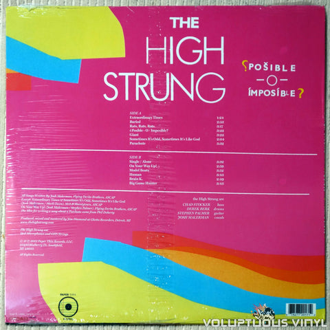 The High Strung ‎– ¿Posible O Imposible? - Vinyl Record - Back Cover