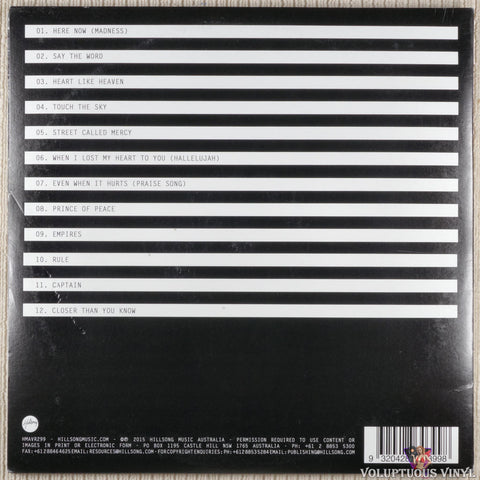 Hillsong United ‎– Empires vinyl record back cover