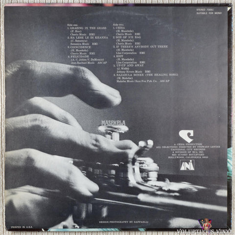 Hugh Masekela – The Best Of Masekela vinyl record back cover
