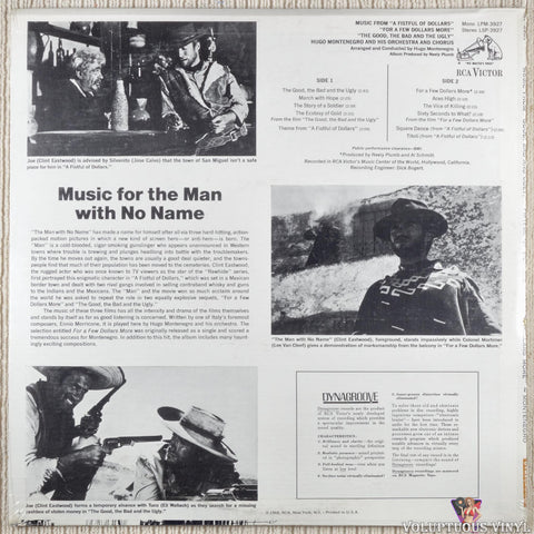 Hugo Montenegro And His Orchestra – Music From "A Fistful Of Dollars" & "For A Few Dollars More" & "The Good, The Bad And The Ugly" vinyl record back cover
