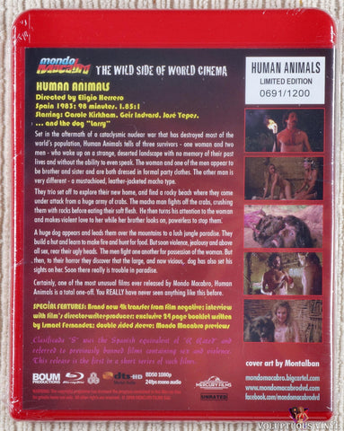 Human Animals Blu-ray back cover