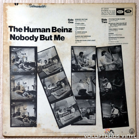 The Human Beinz ‎– Nobody But Me - Vinyl Record - Back Cover