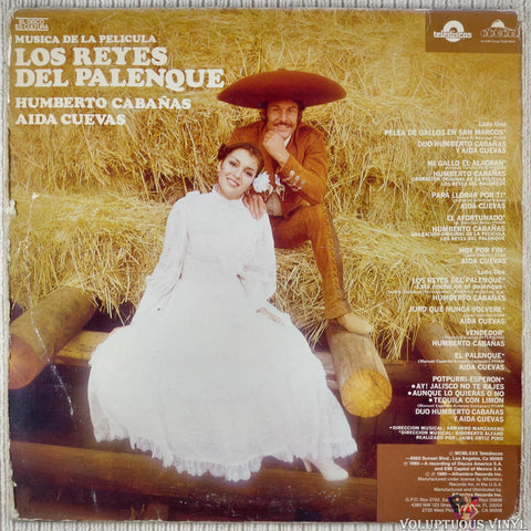 Humberto Cabañas, Aida Cuevas ‎– Musica Del La Pelicula Los Reyes Del Palenque vinyl record back cover