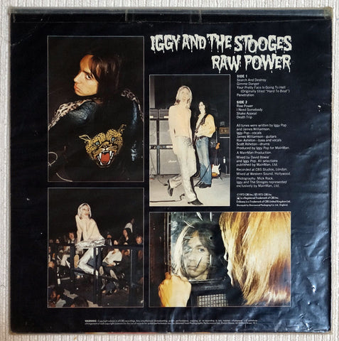 Iggy And The Stooges ‎Raw Power Back Cover Vinyl Record