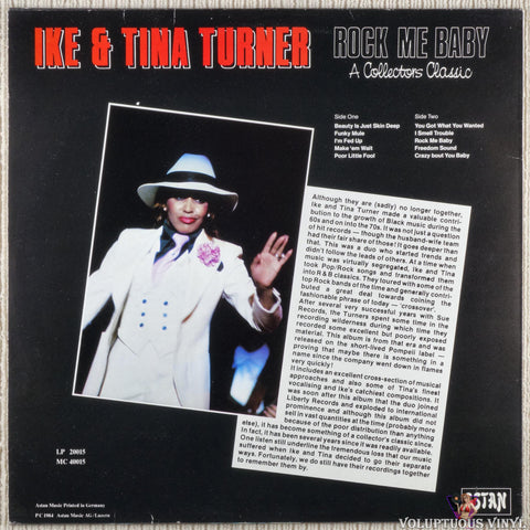 Ike & Tina Turner – Rock Me Baby: A Collector's Classic vinyl record back cover